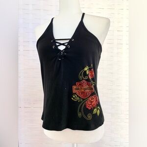 Vintage Y2K Harley Davidson Halter Top